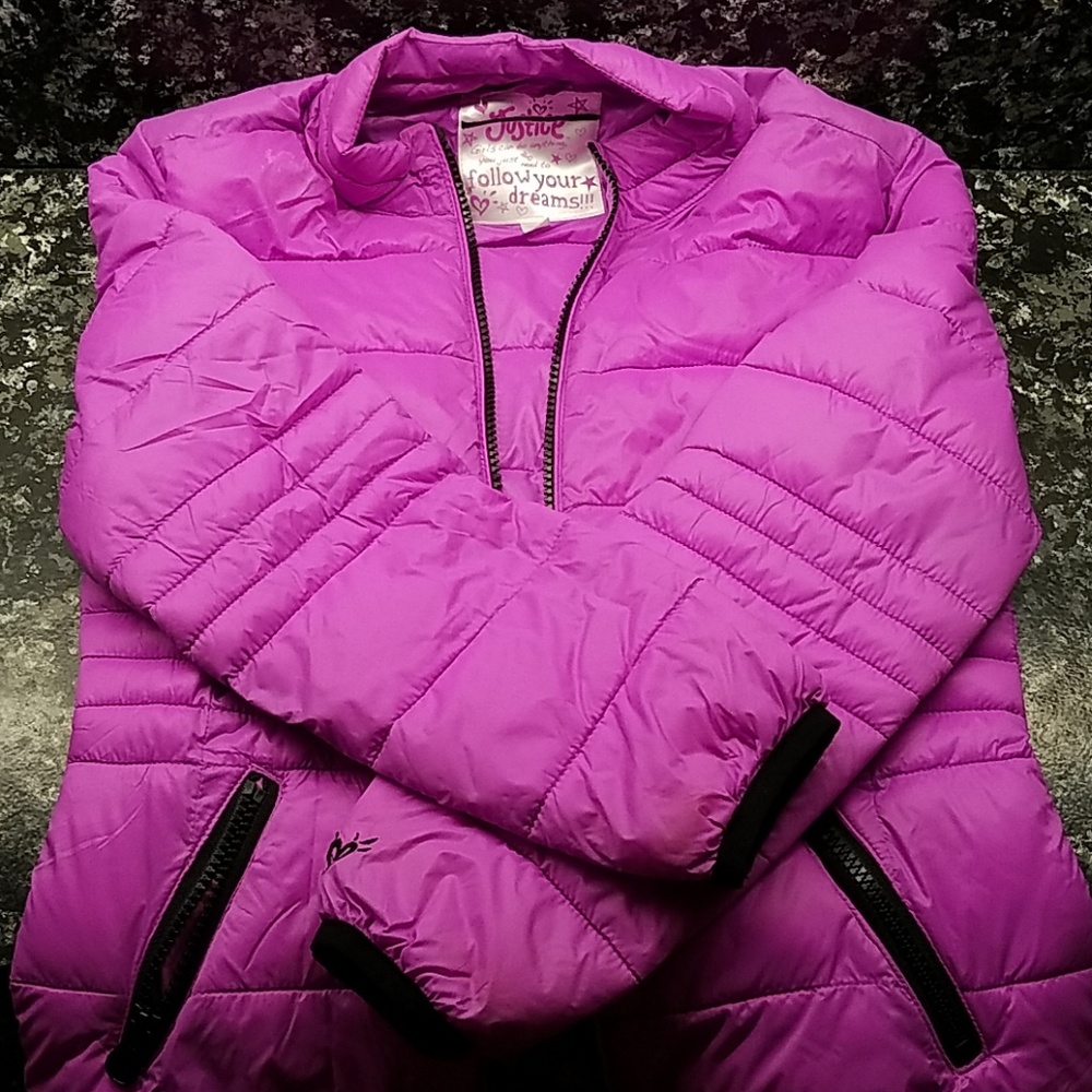 Justice girls puffer jacket